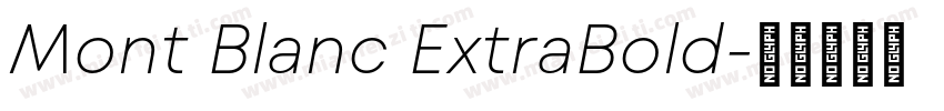 Mont Blanc ExtraBold字体转换
